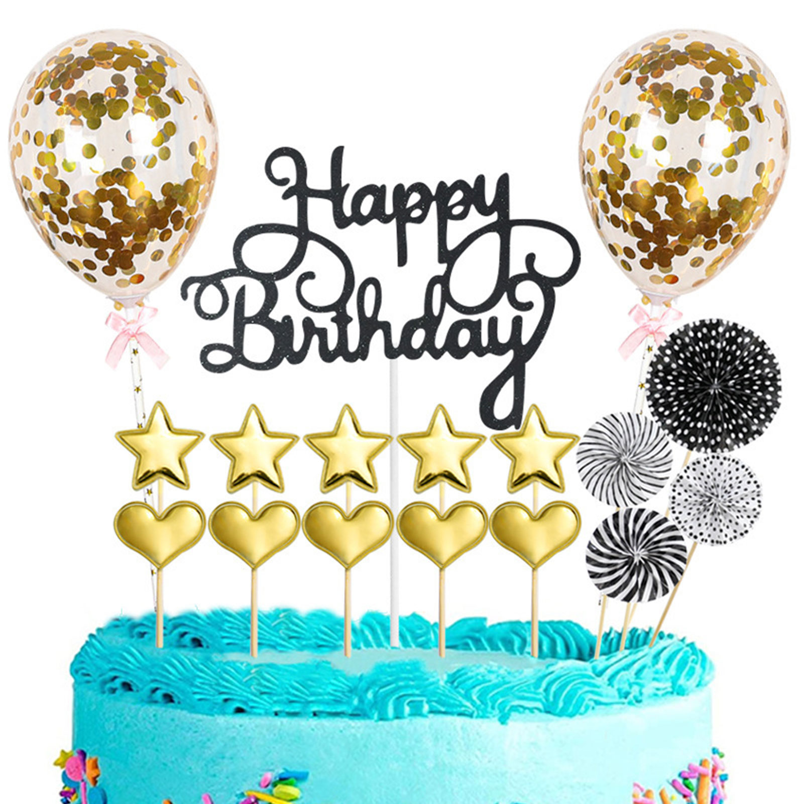 Happy Birthday Blue Foil Cake Topper – Lovely Occasions