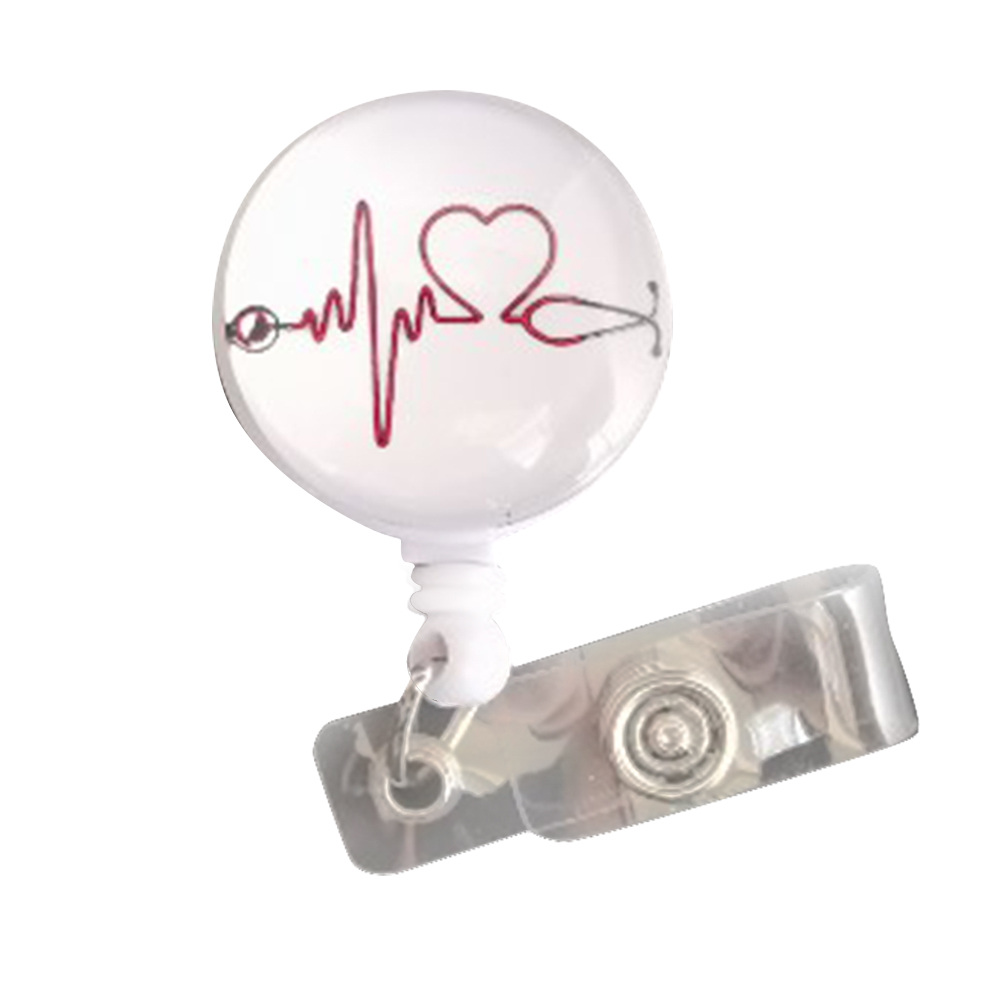 With Clip Retractable Display Tag Gift ID Card Holder Doctor Nurse