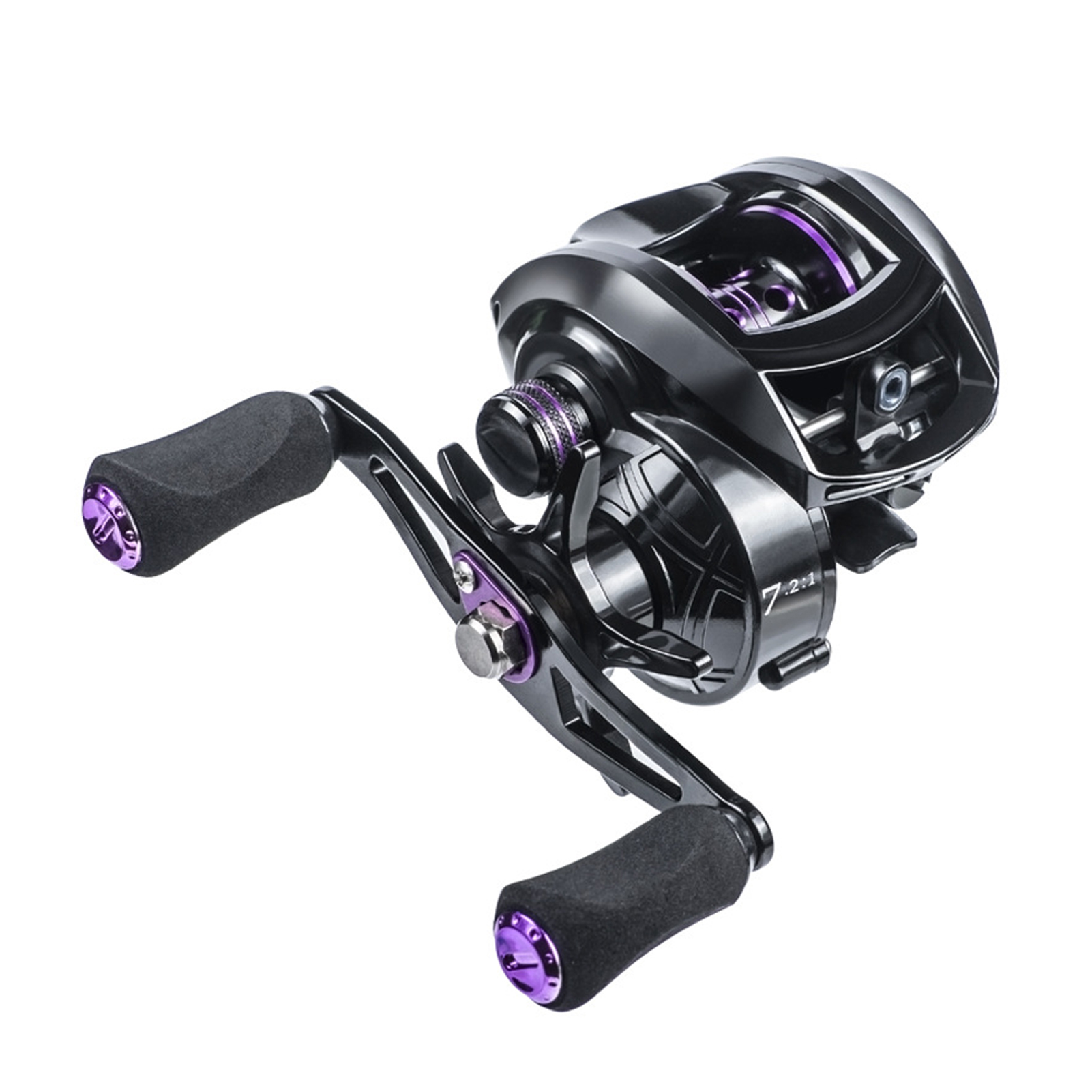 Wide Opening Fishing Reel Left Right Hand Magnetic Brake Saltwater Long  Handle