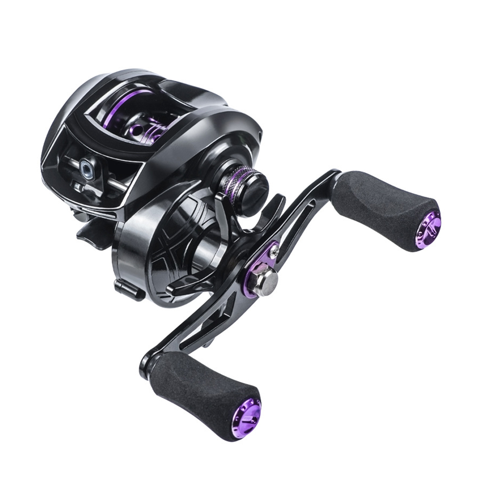 Wide Opening Fishing Reel Left Right Hand Magnetic Brake Saltwater Long  Handle