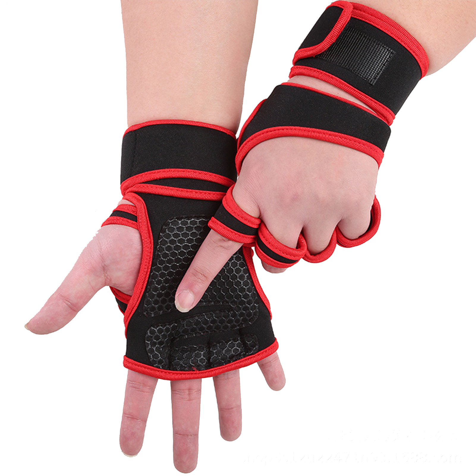 1pair Women Men Weight Lifting Fitness Gloves Bodybuilding Sports Exercise  Grip